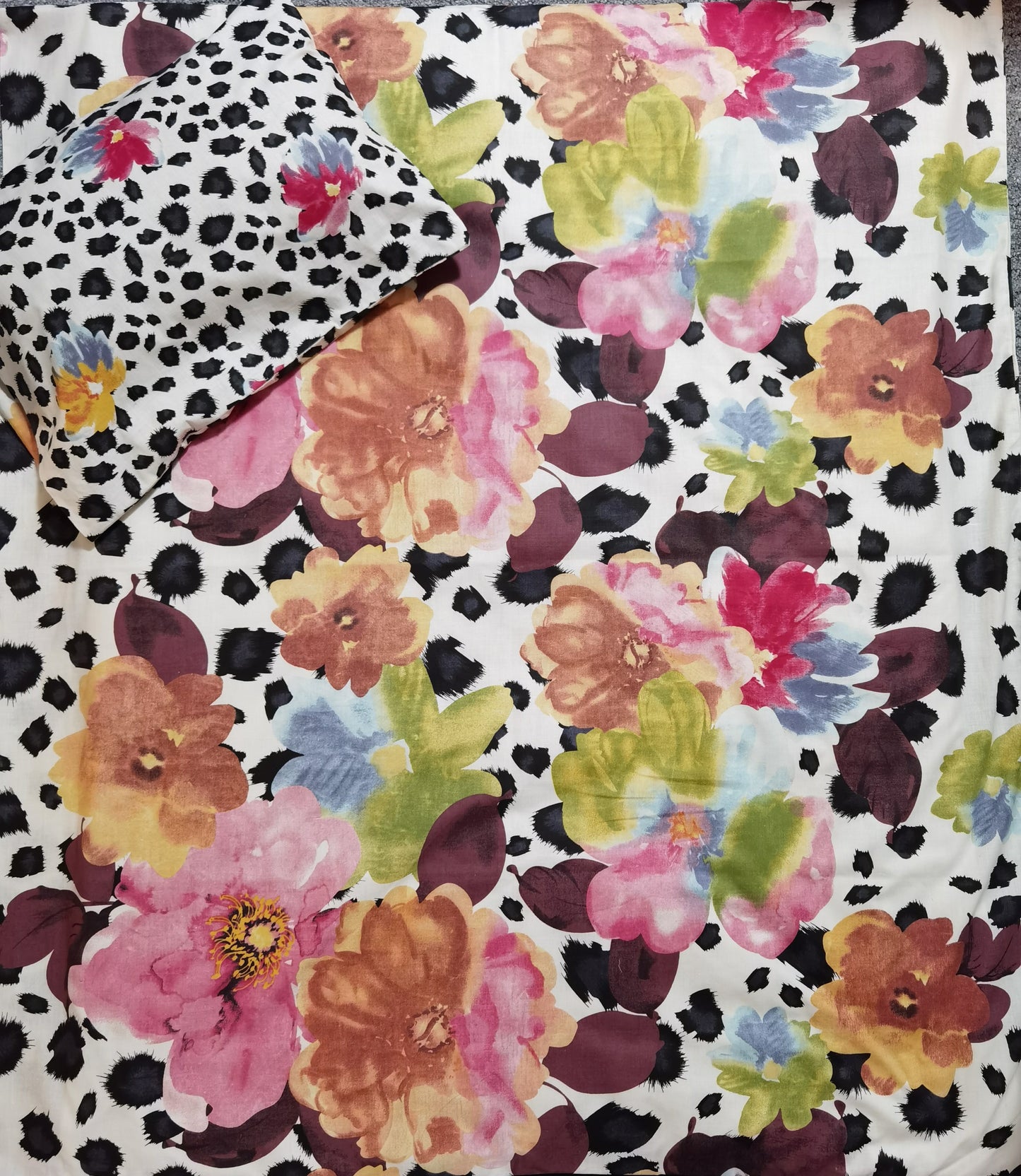 Flower printed Baby bedding set | 2-teilige Babybettwäsche ohne Füllung