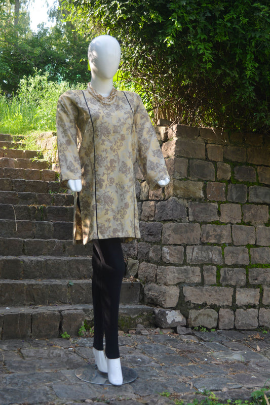 Jacquard printed light Beige Shirt